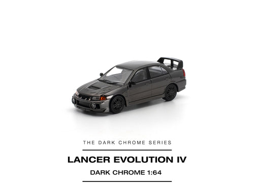 Load image into Gallery viewer, (Pre-order) POPRACE 1/64 - LANCER EVOLUTION IV DARK CHROME Diecast Model Car
