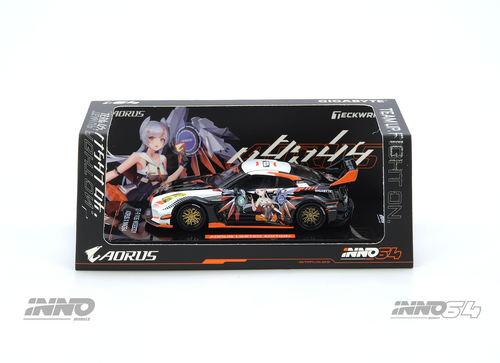 Load image into Gallery viewer, INNO64 1/64 GT-R R35 WIDEBODY AORUS X INNO64 Limited Edition
