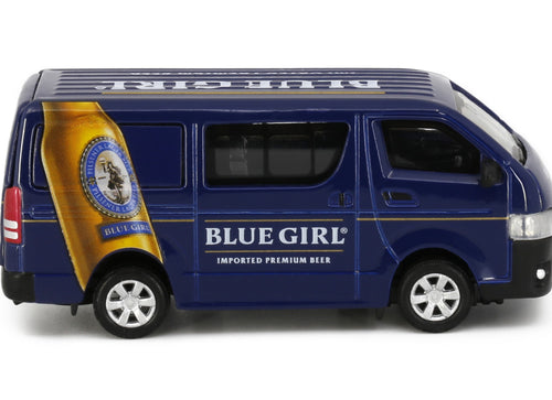 Load image into Gallery viewer, Tiny City Die-cast Model Car - Toyota Hiace BLUE GIRL BEER

