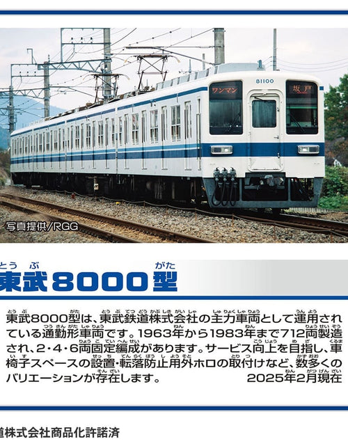 Load image into Gallery viewer, Takara Tomy Plarail S-61 Tobu Type 8000 Motorized Toy Model Train
