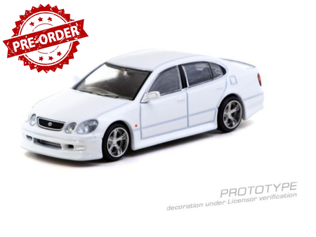 (Pre-order) Tarmac Works 1/64 VERTEX Toyota Aristo JZS161 White Diecast Car