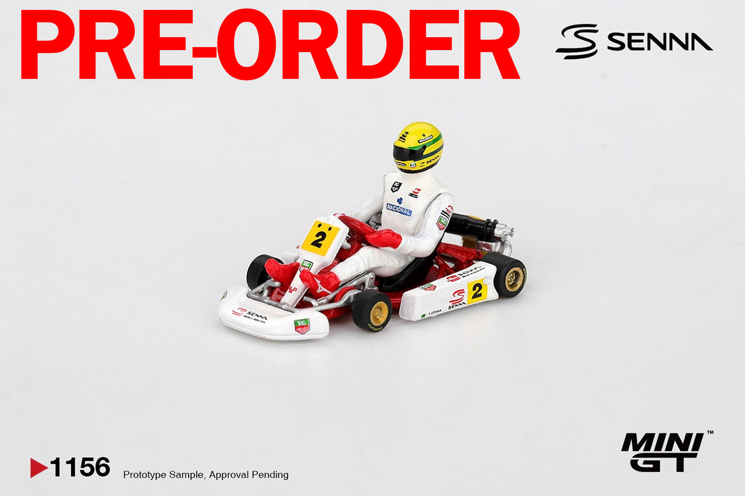 (Pre-order) MINI GT #1156 Senna Kart #2 Ayrton da Silva 1993 Masters of Paris