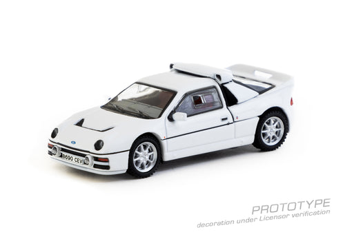 Load image into Gallery viewer, Tarmac Works 1/64 Ford RS200 White Diecast Model Car
