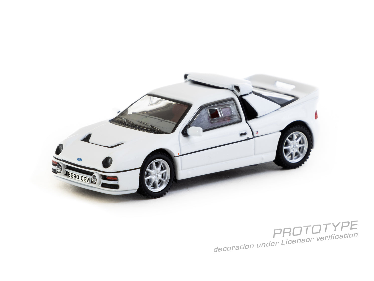 Tarmac Works 1/64 Ford RS200 White Diecast Model Car