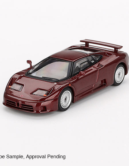 Mini GT #806 1:64 Bugatti EB110 GT Dark Red Metallic Model Car