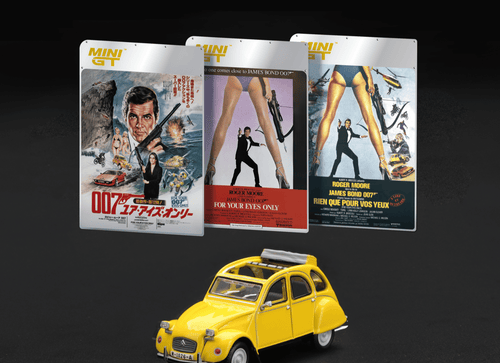 Load image into Gallery viewer, (Pre-order) Mini GT 1/64 #919 007 Citroën 2CV For Your Eyes Only w/Eng Poster
