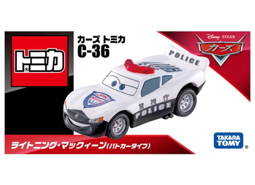 Load image into Gallery viewer, Takara Tomy Disney Tomica C-36 Lightning McQueen (Police Type) Diecast Car
