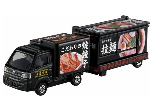 Load image into Gallery viewer, Takara Tomy Tomica Diecast Model Car No142 Subaru Samber Kitchen Trailer

