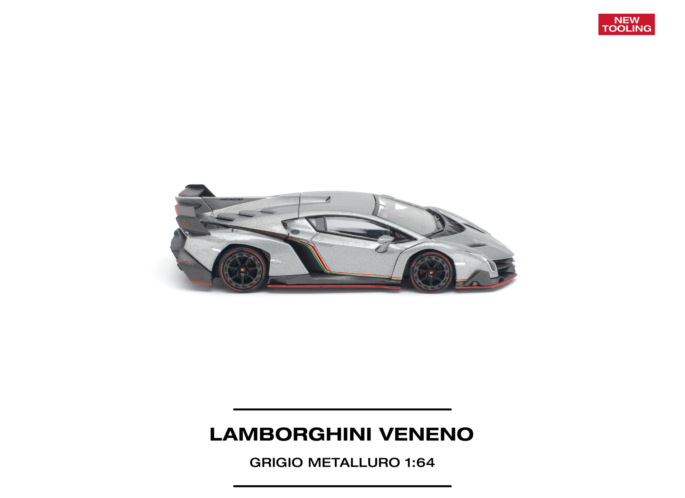 (Pre-order) POP RACE Lamborghini Veneno Grigio Metalluro New Tooling #PR640531