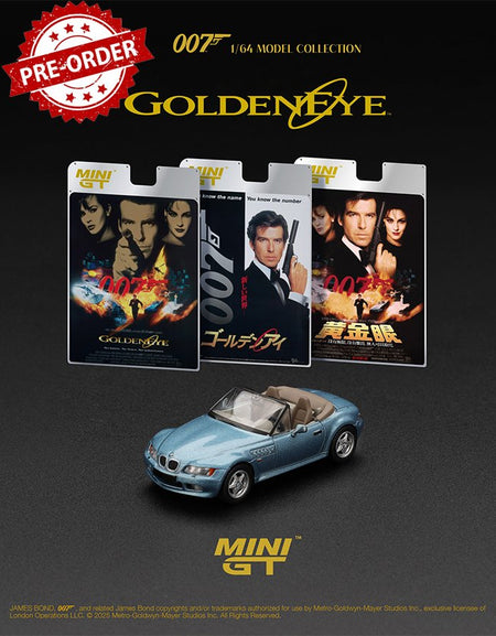 (Pre-order) Mini GT #914 1/64 BMW Z3 "GoldenEye" English Blister Packaging