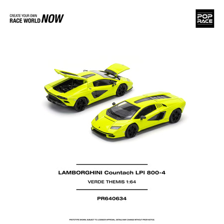 (Pre-order) POP RACE LAMBORGHINI COUNTACH LPI 800-4 VERDE THEMIS #PR640634