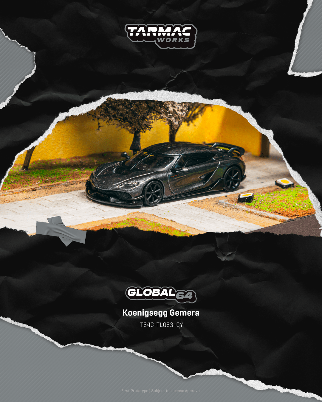 Tarmac Works 1/64 Koenigsegg Gemera  Grey Diecast Model Car