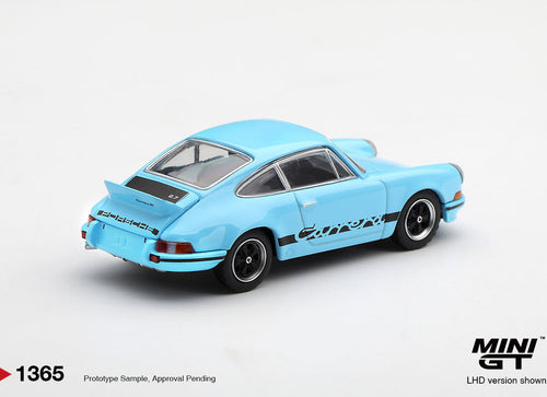 Load image into Gallery viewer, (Pre-order) Mini GT #1365 Porsche 911 Carrera RS 2.7 Gulf Blue Black Livery LHD
