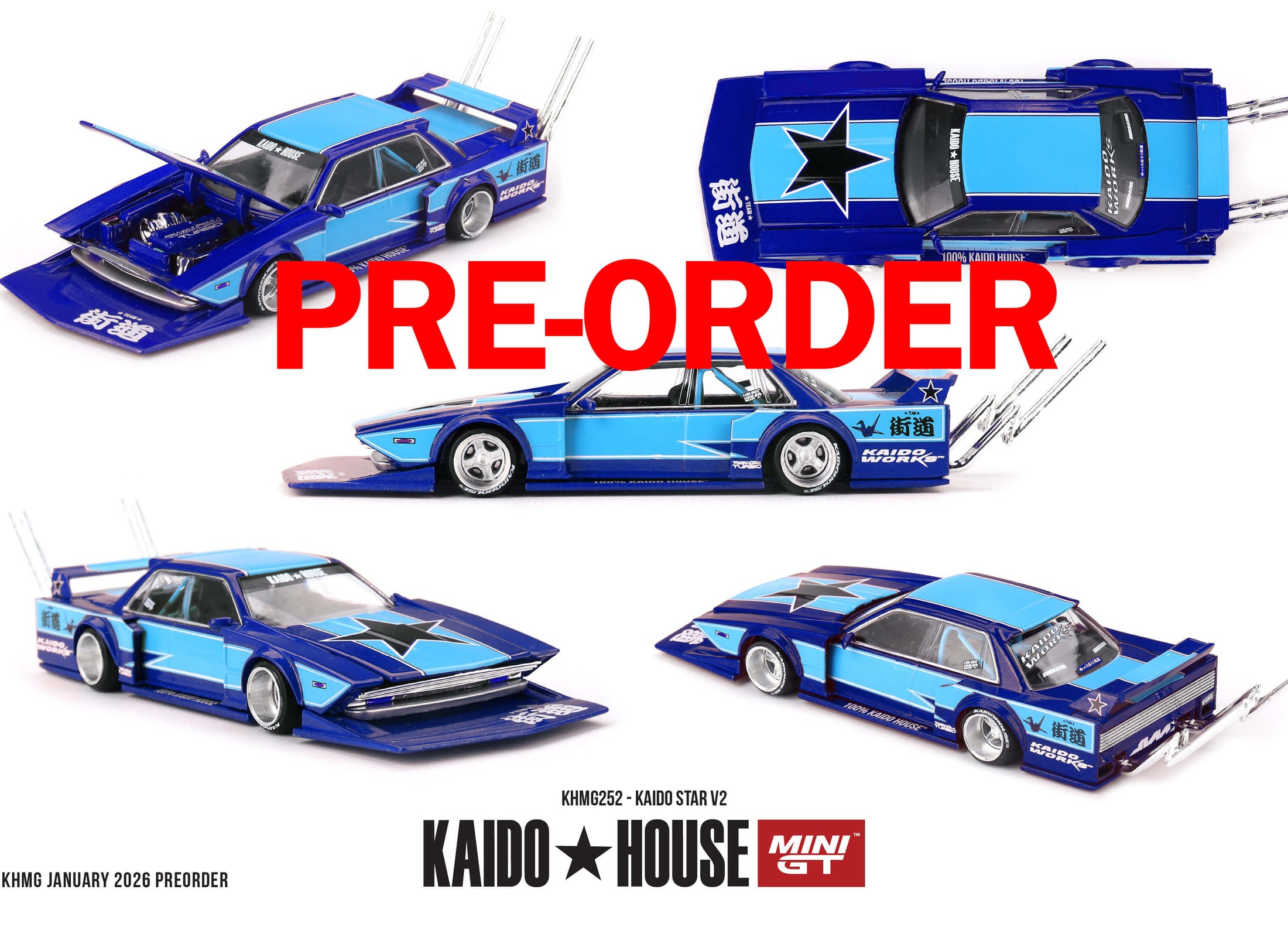 (Pre-order) Kaido House X Mini GT KAIDO STAR V2 Model Car #KHMG252