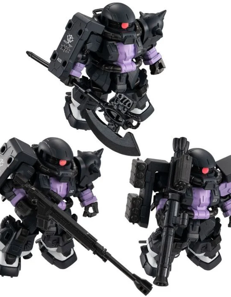 Bandai MOBILITY JOINT GUNDAM BLACK TRI-STARS ZAKU II HIGH MOBILITY TYPE 3pcs set