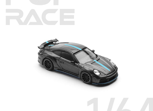 Load image into Gallery viewer, POPRACE 1/64 992 STINGER GTR CARBON EDITION (BLUE LINE) model car
