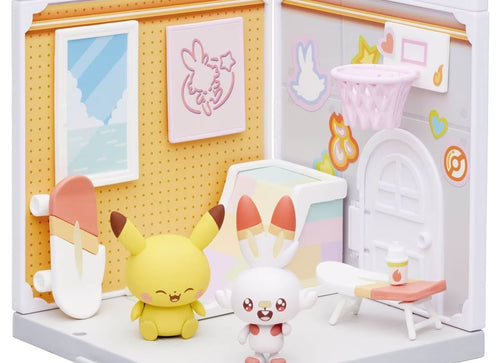 Load image into Gallery viewer, Takara Tomy Pokemon PokePiece House Studio Scorbunny &amp; Pikachu set
