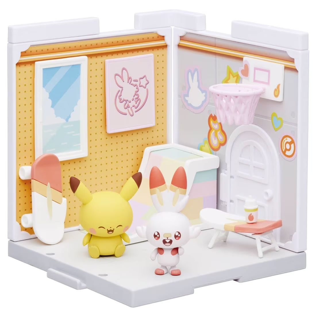 Takara Tomy Pokemon PokePiece House Studio Scorbunny & Pikachu set