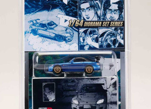 Load image into Gallery viewer, (Pre-order) Hobby JAPAN 1/64 Honda S2000 Initial D Joshima VS Fujiwara Blue
