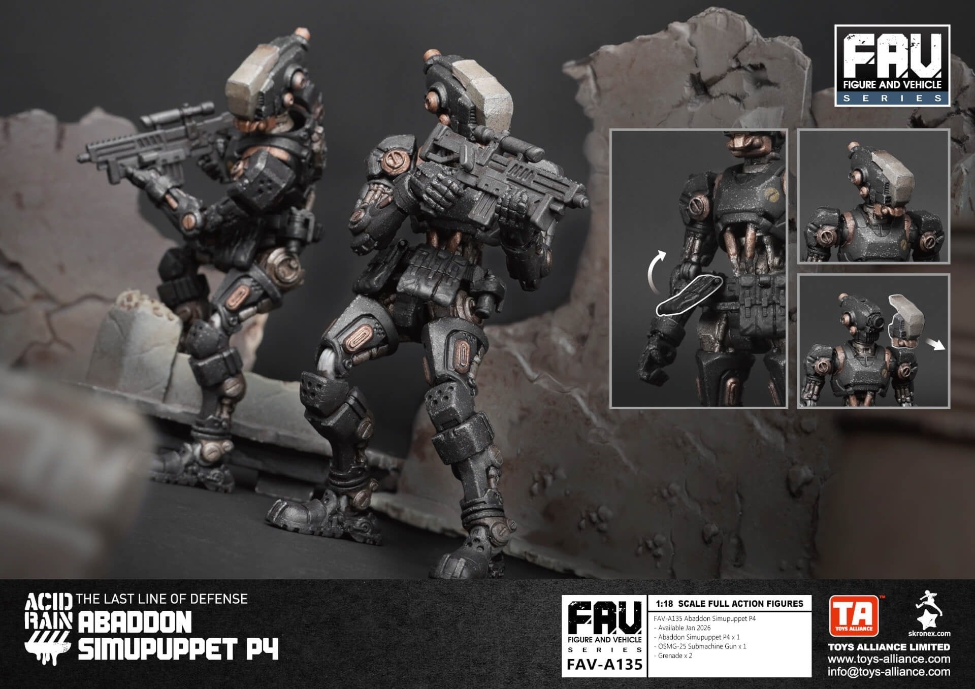 Acid Rain x Toy Alliance FAV-A135 Abaddon Simupuppet P4 Figure Set