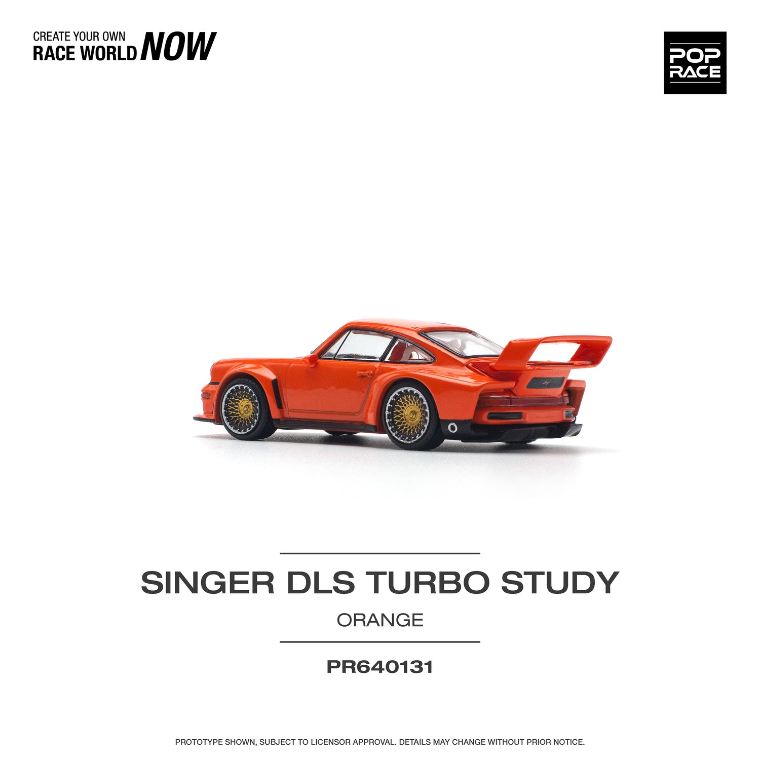 POPRACE 1/64 SINGER DLS TURBO (TRACK) ORANGE *New Tooling Model Car
