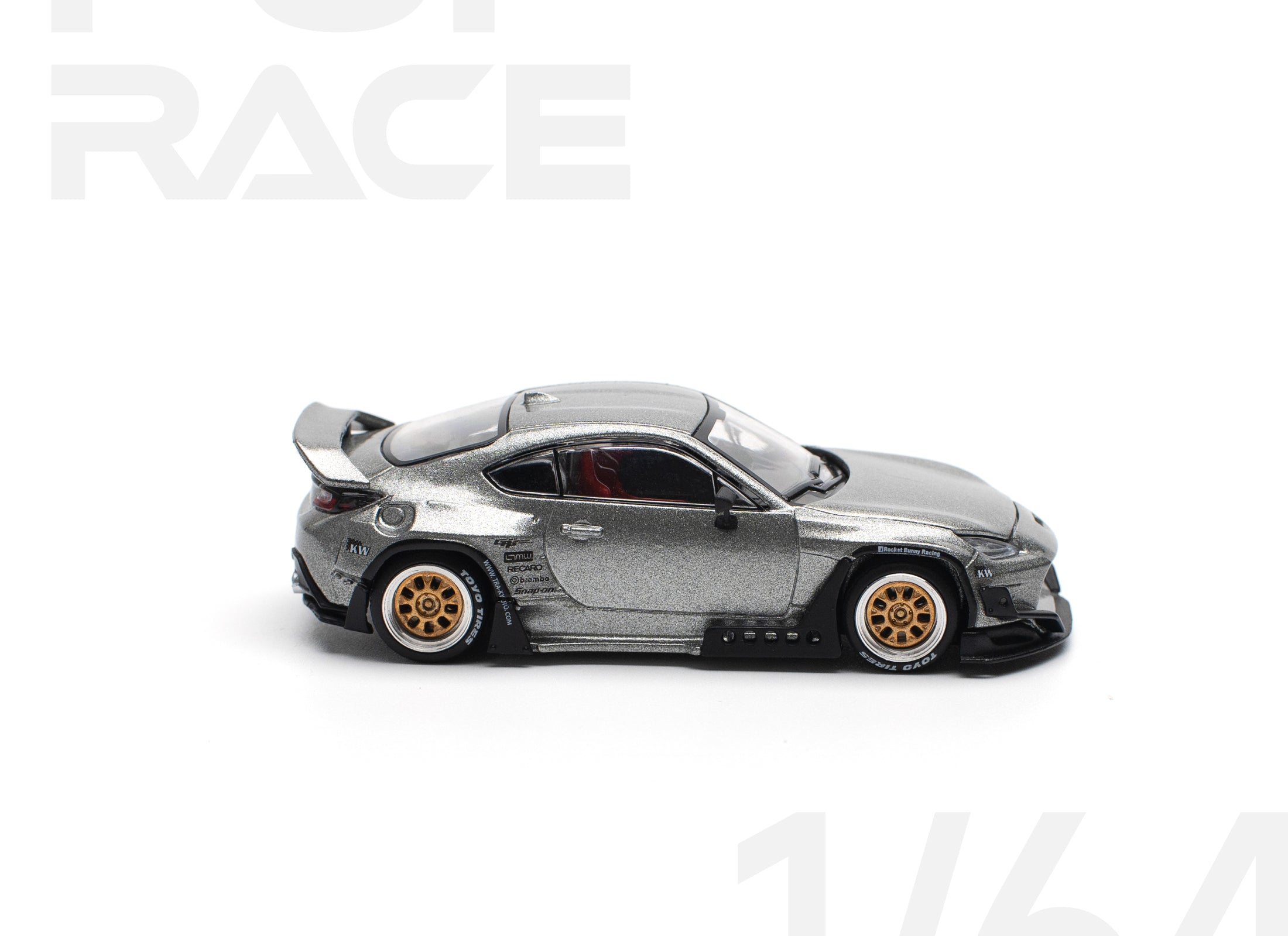 POPRACE 1/64 PANDEM GR86 - SILVER (NEW TOOLING) Model Car