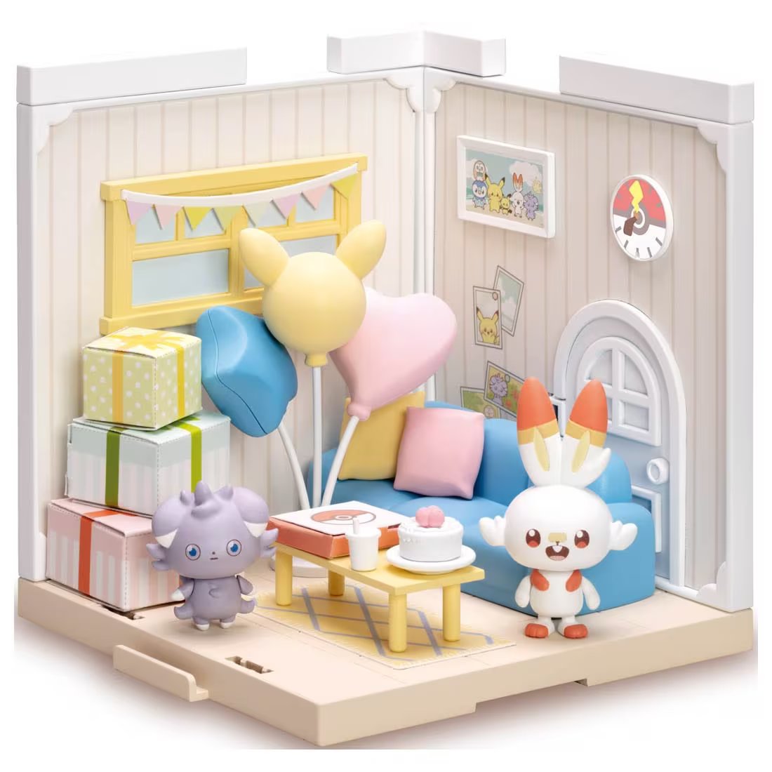 Takara Tomy Pokemon PokePiece House Lounge Scorbunny & Espurr set