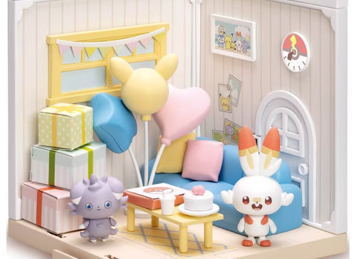 Load image into Gallery viewer, Takara Tomy Pokemon PokePiece House Lounge Scorbunny &amp; Espurr set
