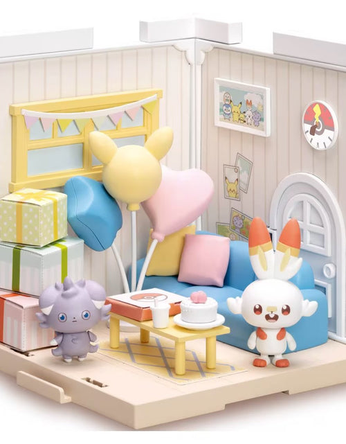 Load image into Gallery viewer, Takara Tomy Pokemon PokePiece House Lounge Scorbunny &amp; Espurr set
