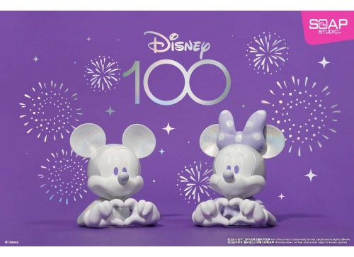 Load image into Gallery viewer, Soap Studio Disney 100th Anniversary Mickey and Minnie Heart Mini PVC Busts
