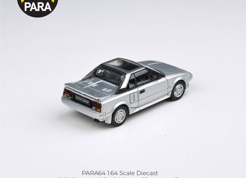 Load image into Gallery viewer, PARA64 1/64 1985 Toyota MR2 MK1 Super Silver Metallic - closed lights (RHD)
