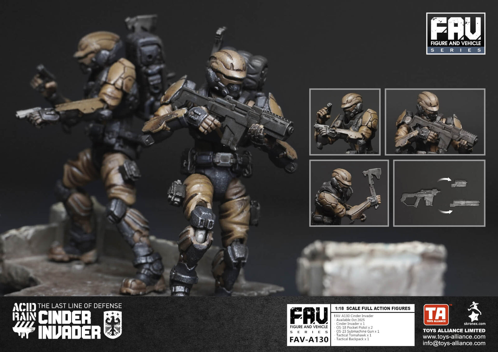 Acid Rain x Toy Alliance FAV-A130 Cinder Invader Cinder Invader 1/18 Figure