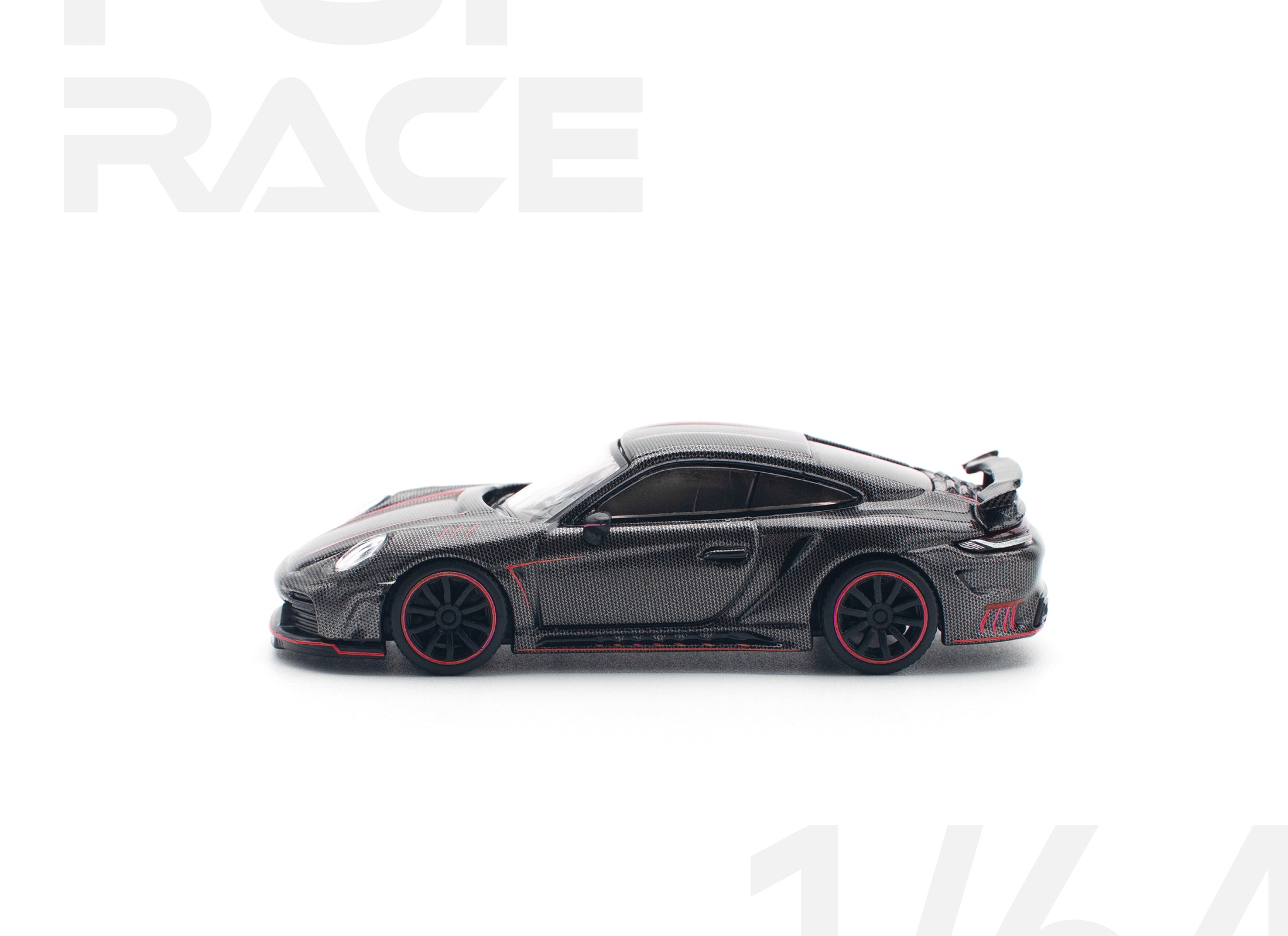 POPRACE 1/64 992 STINGER GTR CARBON EDITION - REDLINE Model Car