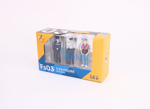 Load image into Gallery viewer, TINY City HK Scale 1/43 Figure Set 03 Policemen &amp; Driver Mini Model Figure
