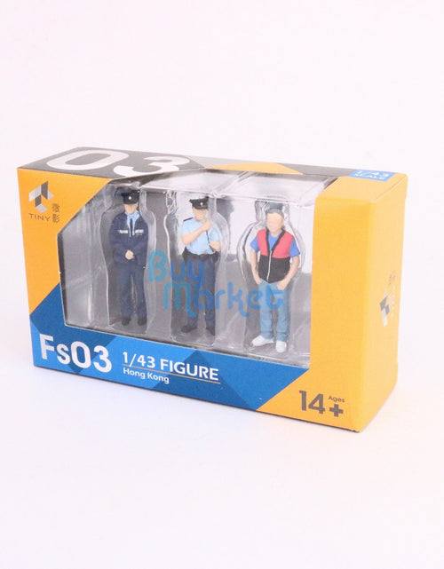 Load image into Gallery viewer, TINY City HK Scale 1/43 Figure Set 03 Policemen &amp; Driver Mini Model Figure
