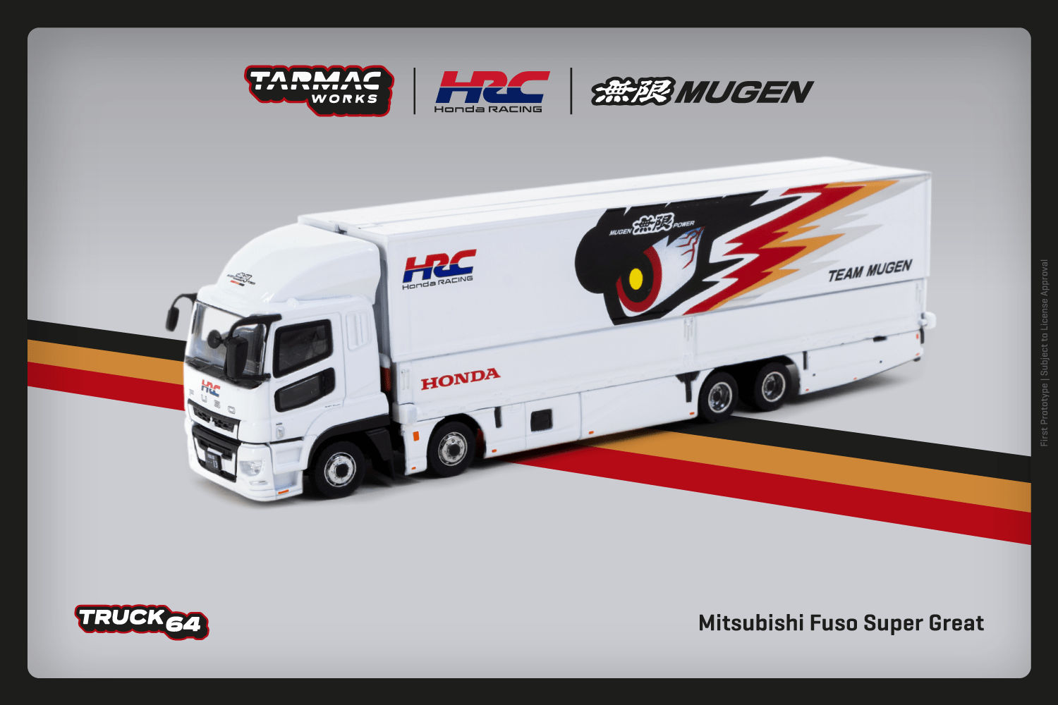 Tarmac Works 1/64 Mitsubishi Fuso Super Great TEAM MUGEN Model Car