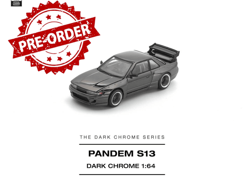 Load image into Gallery viewer, (Pre-order) POP RACE 1/64 PANDEM S13 DARK CHROME Diecast Model Car #PRDC-010
