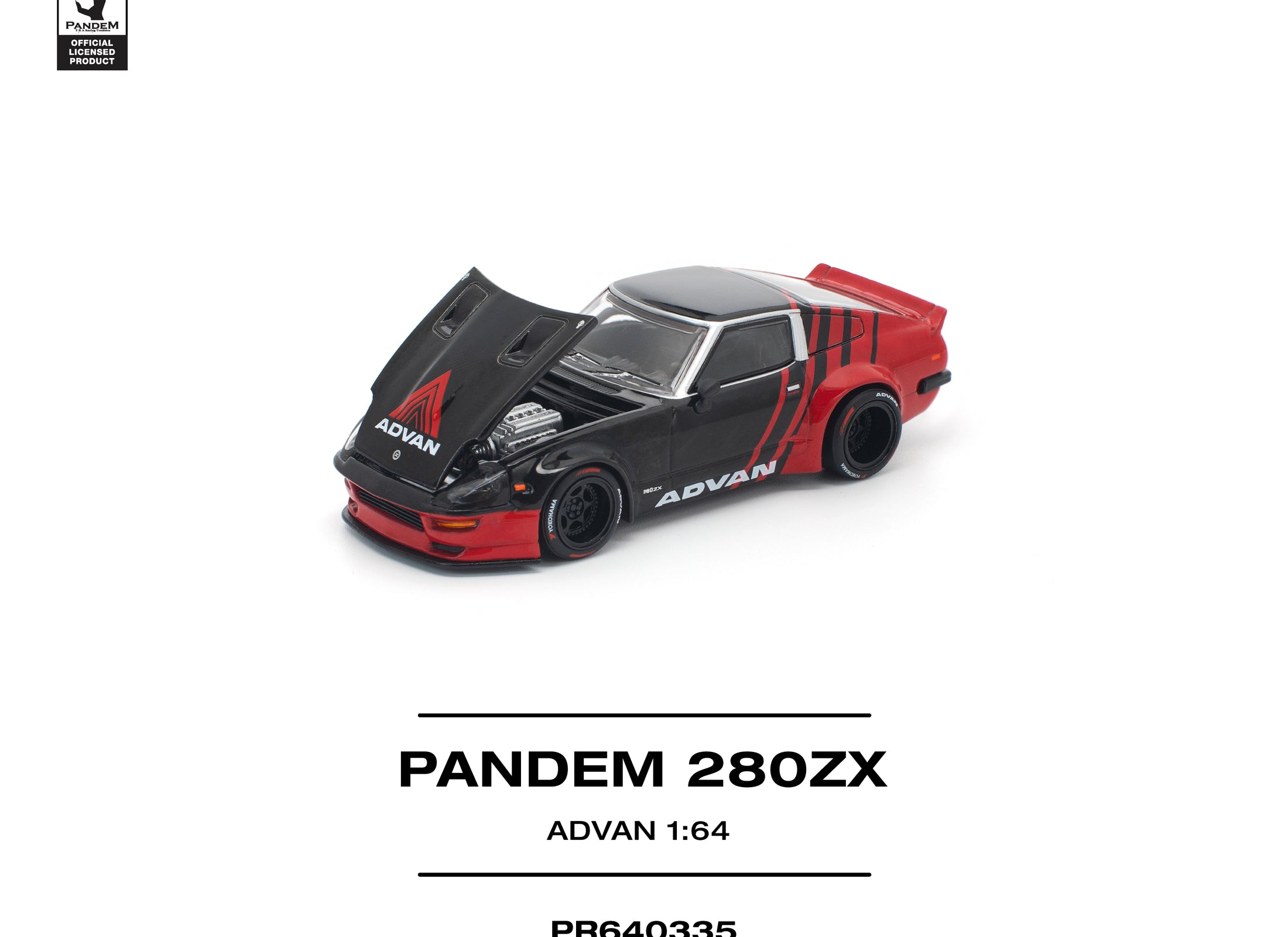 (Pre-order) POPRACE 1/64 PANDEM 280ZX ADVAN Diecast Model Car