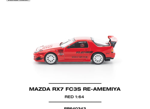 Load image into Gallery viewer, (Pre-order) POPRACE 1/64 MAZDA RX7 FC3S RE-AMEMIYA RED Diecast Model Car
