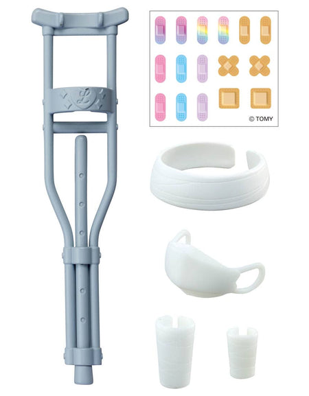 Takara Tomy Licca Chan Doll Accessories Set - Crutch and Treatment Set
