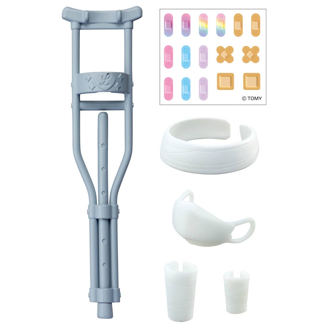 Takara Tomy Licca Chan Doll Accessories Set - Crutch and Treatment Set