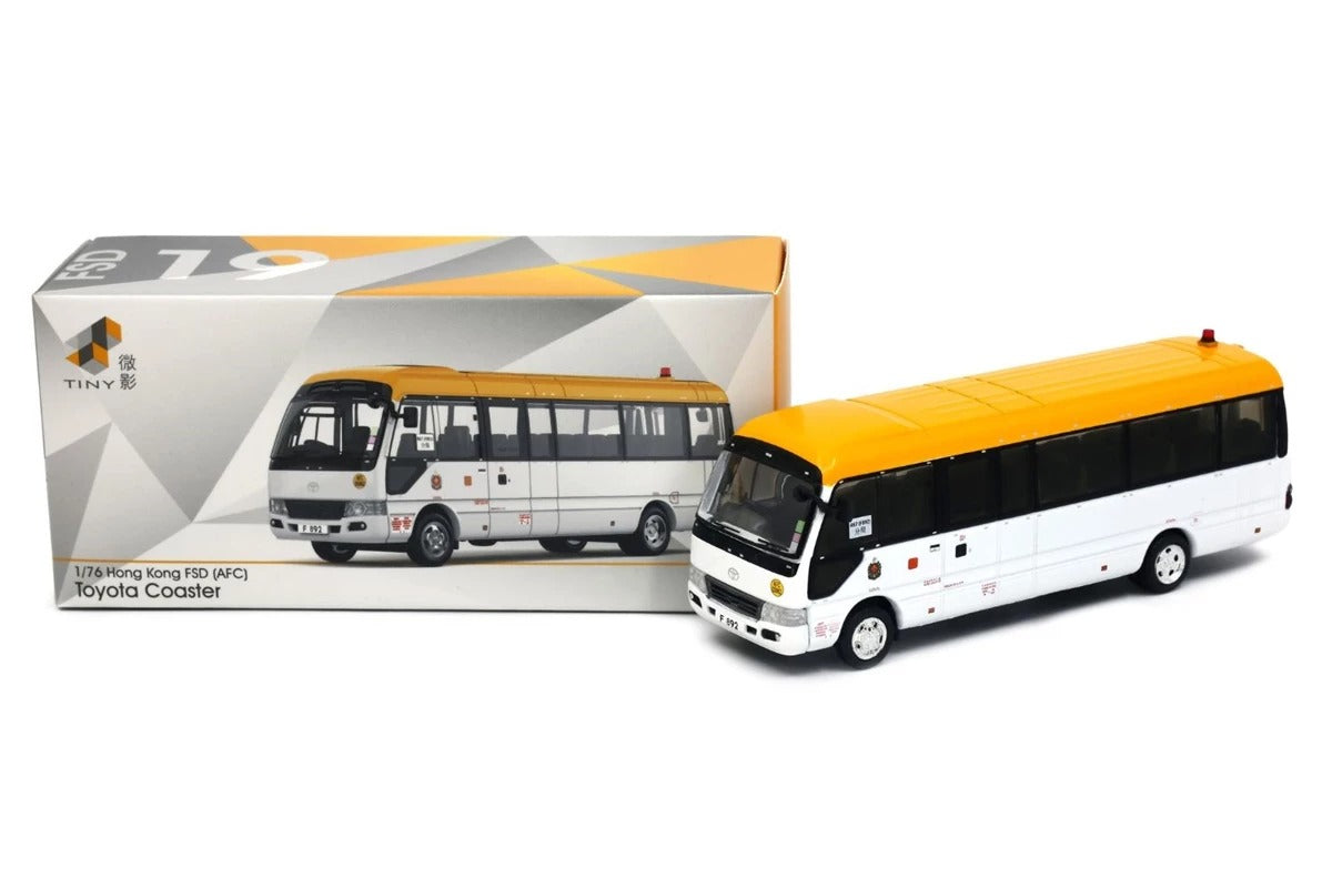 Tiny City FSD19 1/76 Die-cast Model Car - Toyota Coaster B59 HKFSD (F892)