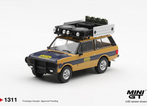 Load image into Gallery viewer, (Pre-order) Mini GT #1311 Range Rover 1981 Camel Trophy N.Sudmann &amp; F.Hofmann
