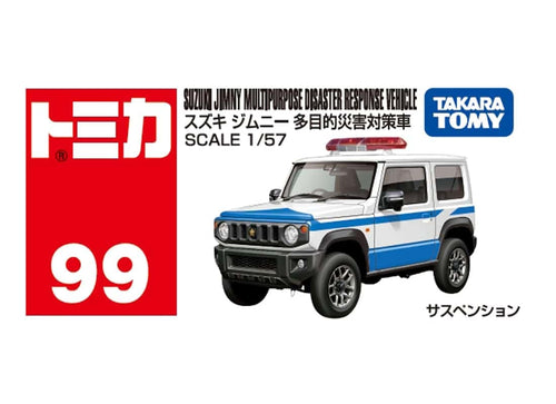 Load image into Gallery viewer, Takara Tomy Tomica 1/57 #99 Suzuki Jimny Multipurpose disaster response vehicle
