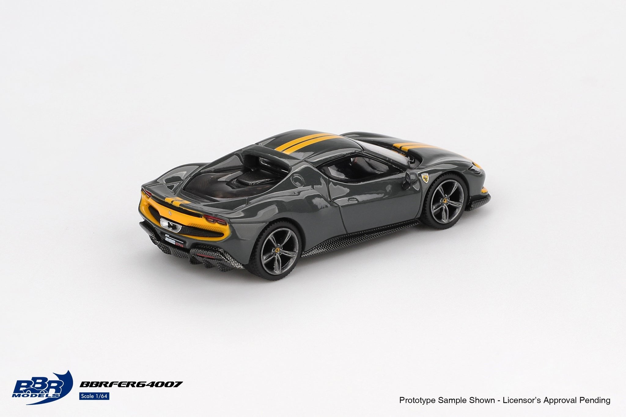 BBR 1/64 Ferrari 296 GTB Assetto Fiorano Grigio Scuro Diecast Model