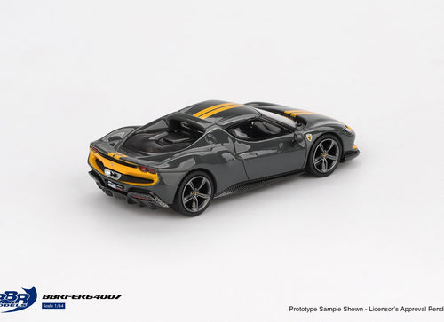Load image into Gallery viewer, BBR 1/64 Ferrari 296 GTB Assetto Fiorano Grigio Scuro Diecast Model
