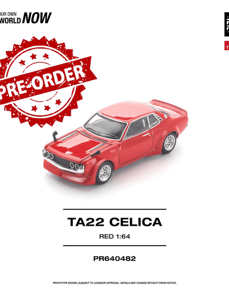 (Pre-order) POP RACE 1/64 TA22 CELICA RED Diecast Model Car #PR640482