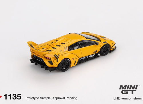 Load image into Gallery viewer, MINI GT #1135 LB-Silhouette WORKS MURCIELAGO GT Evo Yellow LHD
