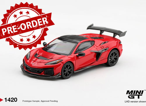 Load image into Gallery viewer, (Pre-order) Mini GT #1420 Chevrolet Corvette ZR1 Torch Red LHD Diecast Model Car
