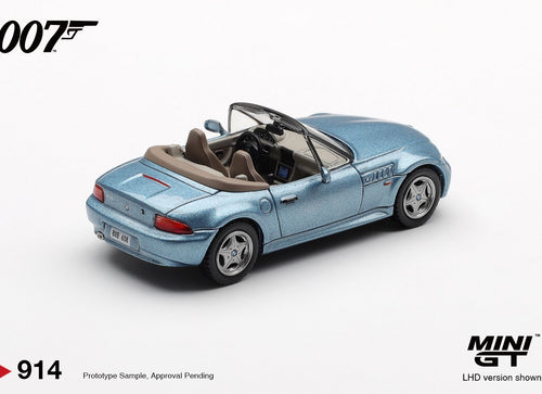Load image into Gallery viewer, Mini GT #914 1/64 BMW Z3 "GoldenEye" English Blister Packaging
